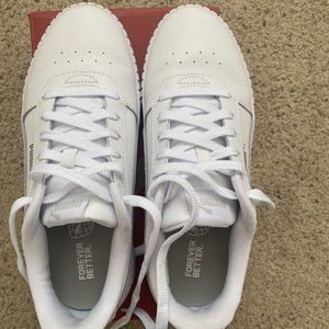 Puma Carina 2.0 White Platform Women's Size 8.5 Sneakers